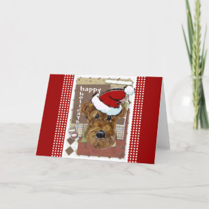 CARTES POUR FÊTES ANNUELLES AIREDALE DE NOËL