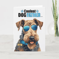 Airedale Terrier Chien Coolest Papa Fête des pères