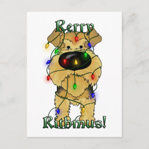 Cartes Pour Fêtes Annuelles Airedale Terrier Christmas