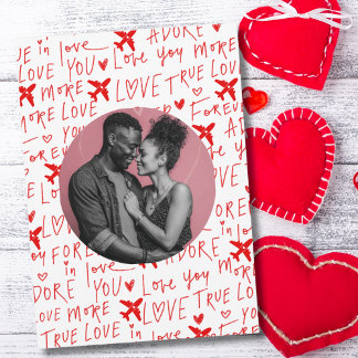 Cartes Pour Fêtes Annuelles Airplane Love you Romantic Text Funny Custom Photo