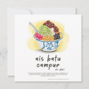Cartes Pour Fêtes Annuelles Ais Batu Campur ABC Malaysia