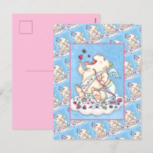 CARTES POUR FÊTES ANNUELLES AJOUTÉ À L'AMOUR BÉBÉ FUNNY CUPID, CHOCOLATE CANDY