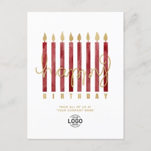 Cartes Pour Fêtes Annuelles Ajouter Logo Bougies Bourgogne Business Joyeux Ann