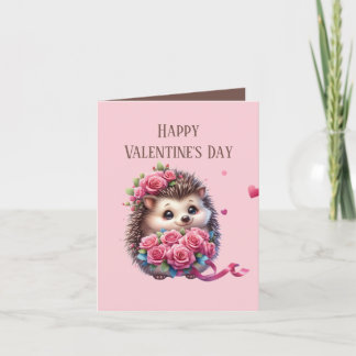 Cartes Pour Fêtes Annuelles Ajouter un message Valentine hérisson enfants
