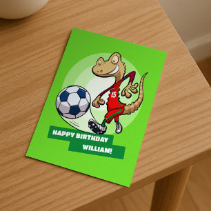 Cartes Pour Fêtes Annuelles Ajouter Votre Nom Joyeux Anniversaire Funny Soccer