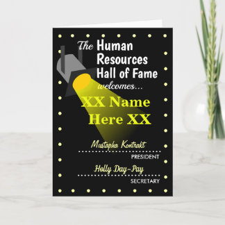 Cartes Pour Fêtes Annuelles Ajouter votre nom Ressources humaines RH Personnal