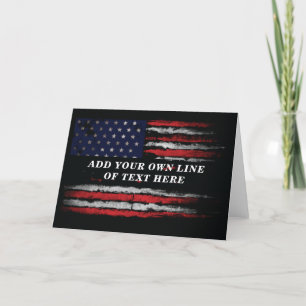 Cartes Pour Fêtes Annuelles Ajouter votre propre texte sur grunge American fla