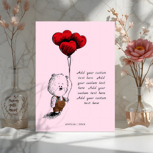 Cartes Pour Fêtes Annuelles Ajouter Votre Texte Personnalisé Jour des valentin