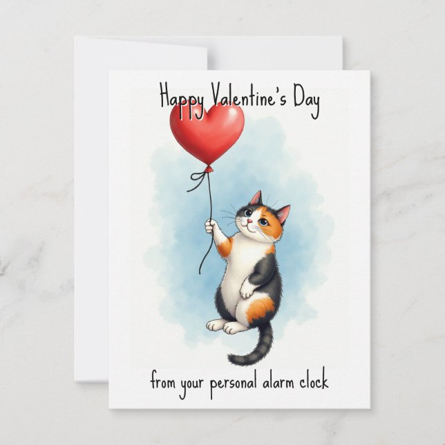 Cartes Pour Fêtes Annuelles 💘🐈Alarmed by Love (Devant)