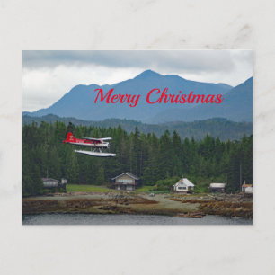 Cartes Pour Fêtes Annuelles Alaska Floatplane Paysage photo Noël