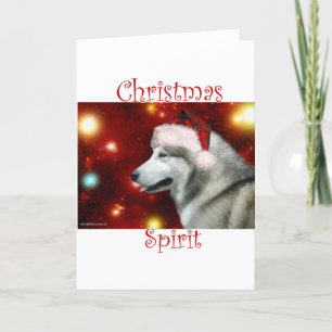 Cartes Pour Fêtes Annuelles Alaskan Malamute Spirit