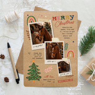 Cartes Pour Fêtes Annuelles Album photo de Noël Cozy Equestrian