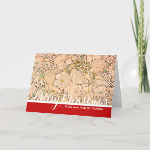 Cartes Pour Fêtes Annuelles Alfonse Mucha Art Nouveau Peonies