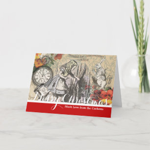 Cartes Pour Fêtes Annuelles Alice Aventures au Pays des Merveilles Rideau Clas