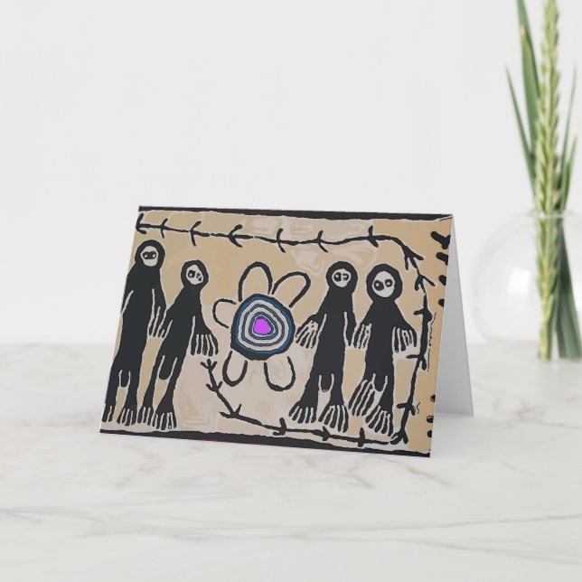 Cartes Pour Fêtes Annuelles Aliens heureux (Devant)