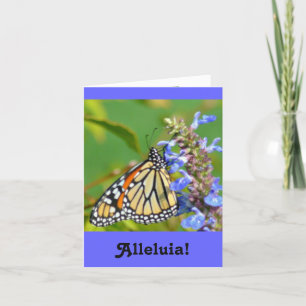 CARTES POUR FÊTES ANNUELLES "ALLELUIA IL A MONTÉ" HEUREUX PÂQUES / BUTTERFLY O