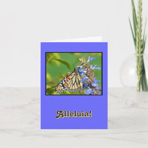 CARTES POUR FÊTES ANNUELLES "ALLELUIA IL A MONTÉ" HEUREUX PÂQUES / BUTTERFLY O