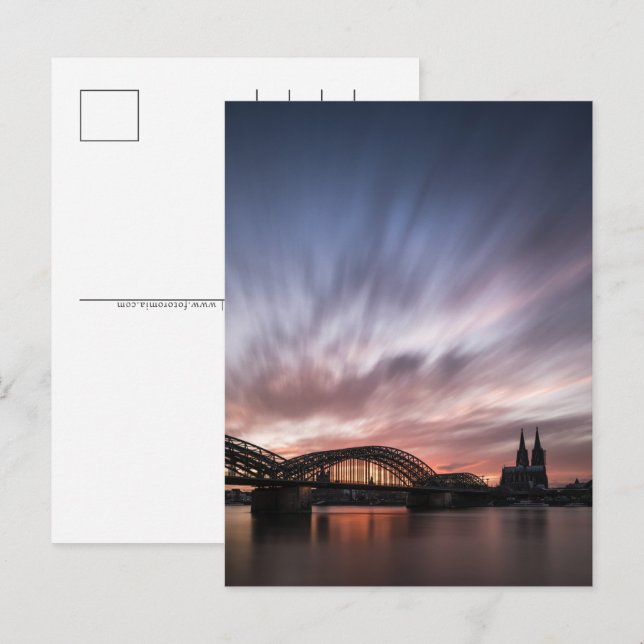 Cartes Pour Fêtes Annuelles Allemagne de Cologne (Devant / Derrière)