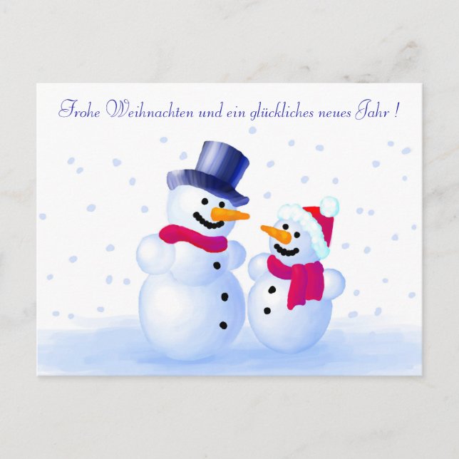 Cartes Pour Fêtes Annuelles Allemand Merry Christmas Postcard (Devant)