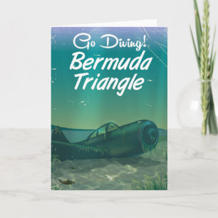Cartes Pour Fêtes Annuelles Aller plonger ! Affiche de voyage triangle des Ber