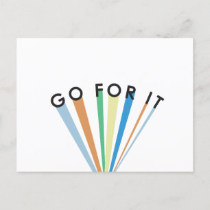 Cartes Pour Fêtes Annuelles Aller pour elle Style rétro Message d'encouragemen