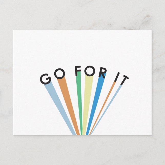 Cartes Pour Fêtes Annuelles Aller pour elle Style rétro Message d'encouragemen (Devant)