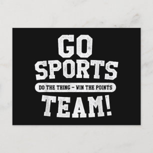 Cartes Pour Fêtes Annuelles Allez l'équipe sportive ! Sports amusants