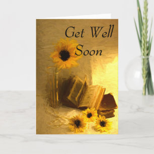 Cartes Pour Fêtes Annuelles Allez-y bientôt avec Sunflower et livres