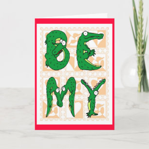 Cartes Pour Fêtes Annuelles Alligator Valentine