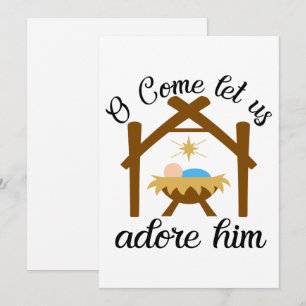 Cartes Pour Fêtes Annuelles Allons, Adorons-Le.