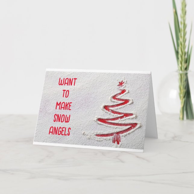 CARTES POUR FÊTES ANNUELLES ALLUMONS UN "FEU" ET CÉLÉBRONS NOËL HOLIDA (Devant)