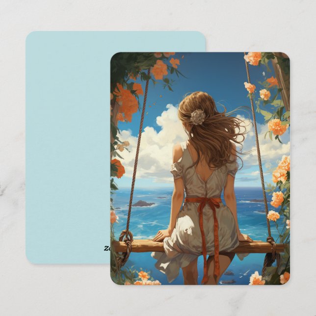Cartes Pour Fêtes Annuelles Aloha de Paradise Hawaii (Devant / Derrière)