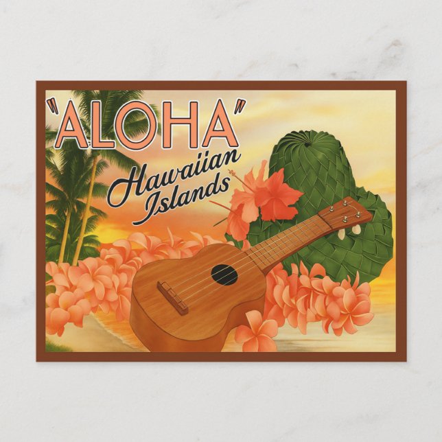 Cartes Pour Fêtes Annuelles Aloha d'Hawaii (Devant)