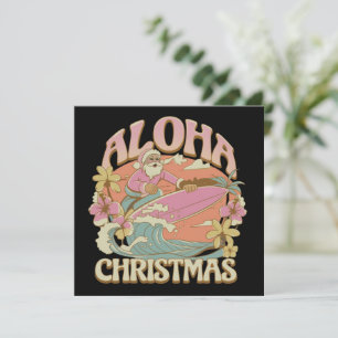 Cartes Pour Fêtes Annuelles Aloha Noël Surfant Santa Hawaïen Kalikimaka 