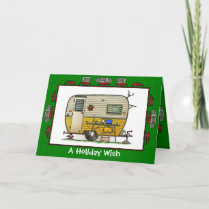 Cartes Pour Fêtes Annuelles Aloha souhait de vacances de campeur de remorque