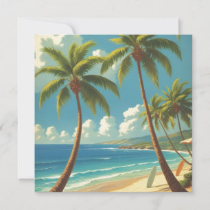 Cartes Pour Fêtes Annuelles Aloha Voyage Hawaïen De Style vintage De Hawaii