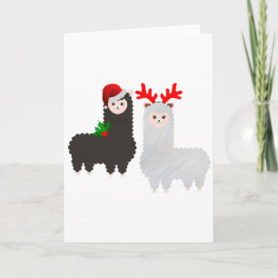 Cartes Pour Fêtes Annuelles alpacas de rennes de noël