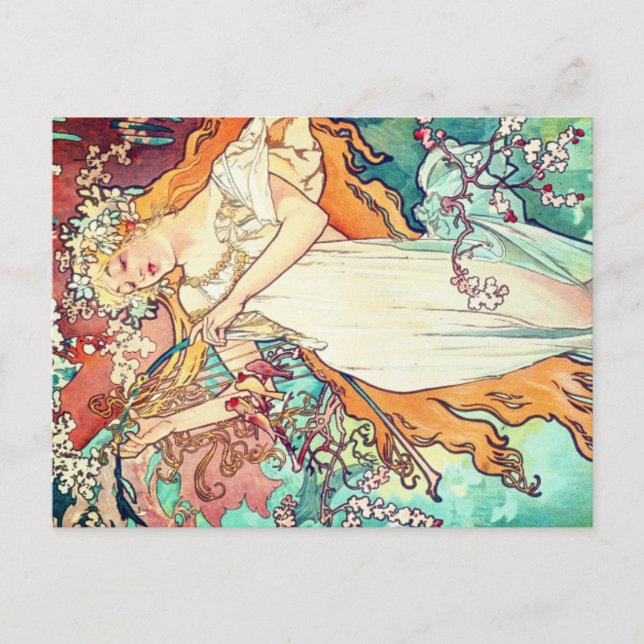 Cartes Pour Fêtes Annuelles Alphonse Mucha (Devant)