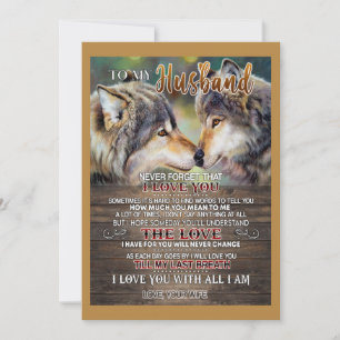 Cartes Pour Fêtes Annuelles Amants de mari   À mon mari Je t'aimais