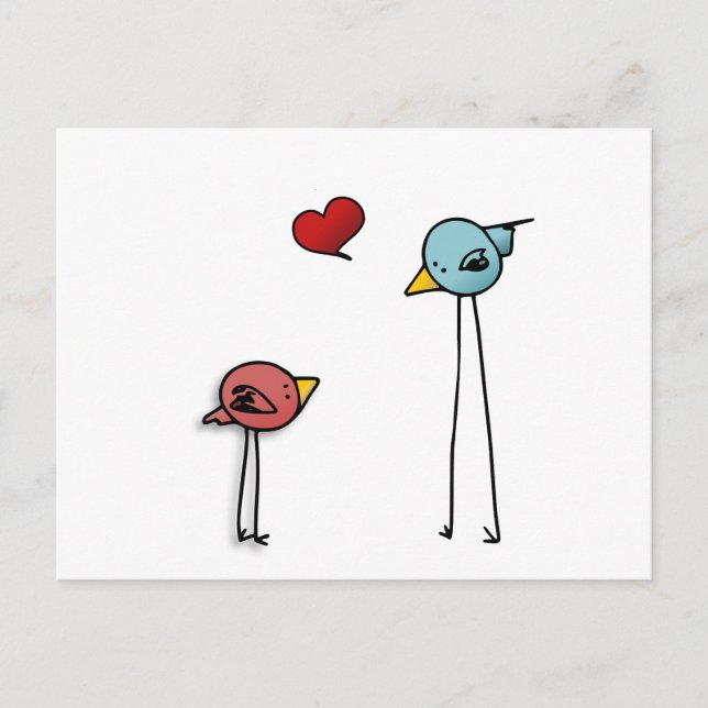 Cartes Pour Fêtes Annuelles amants mignons de valentine de bande dessinée de (Devant)