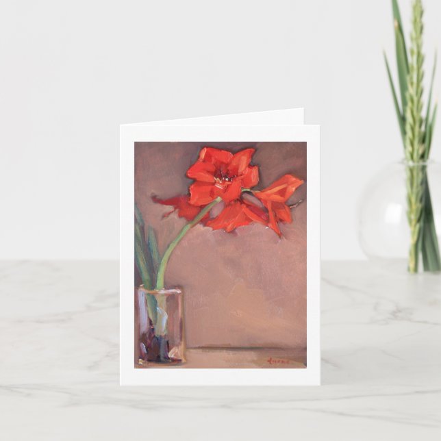 Cartes Pour Fêtes Annuelles Amaryllis de Noël (Devant)