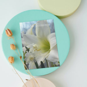 Cartes Pour Fêtes Annuelles Amaryllis et jonquilles Pâques religieux