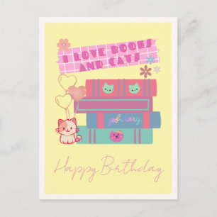 Cartes Pour Fêtes Annuelles Amateur de livres - Cadeau de lecteur mignon - Est