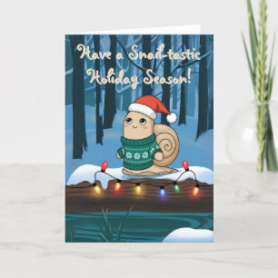 Cartes Pour Fêtes Annuelles Amateur de Snail Noël escargot tastic