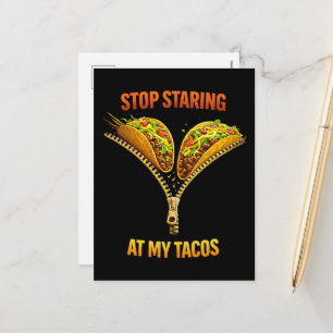 Cartes Pour Fêtes Annuelles Amateur de tacos drôle arrêtez de regarder
