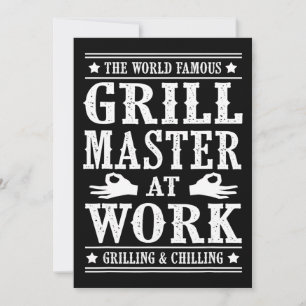 Cartes Pour Fêtes Annuelles Amateurs de barbecue   Le Célèbre Maître Grill Au 