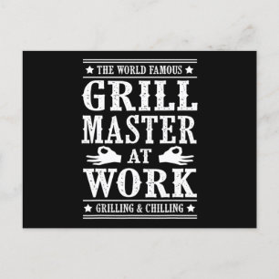 Cartes Pour Fêtes Annuelles Amateurs de barbecue   Le Célèbre Maître Grill Au 
