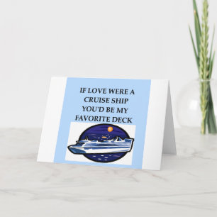 Cartes Pour Fêtes Annuelles Amateurs de bateaux CROISIERE