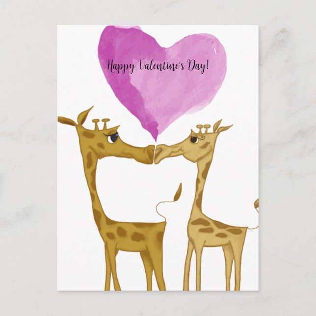 Cartes Pour Fêtes Annuelles Amateurs de girafe adorables (Devant)
