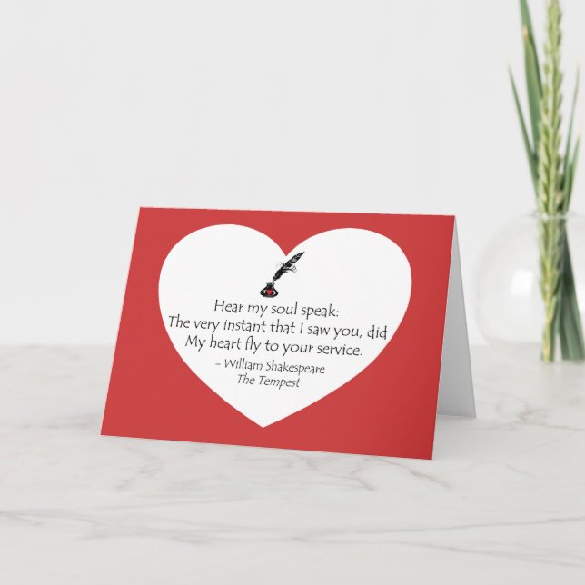 Cartes Pour Fêtes Annuelles Âme de Shakespeare (Devant)